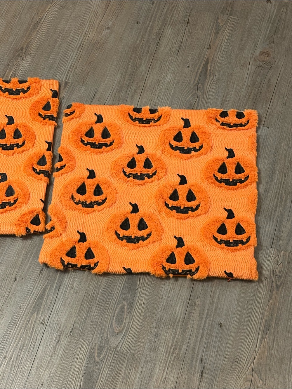 Halloween Orange Pumpkin Pillow covers - set of 2 - new never used